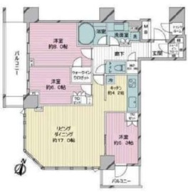 フィルパティオ高輪 46階 間取り図
