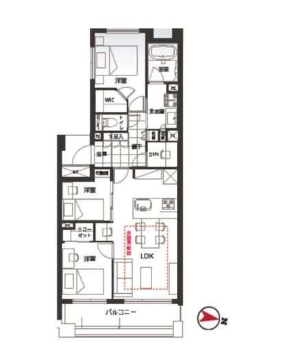 ドゥーエ幡ヶ谷 3階 間取り図