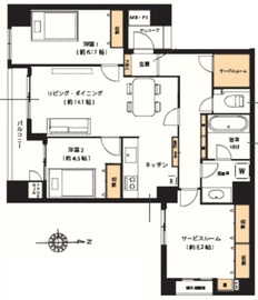 ジェイパーク上野アクシス 1階 間取り図