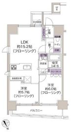 オープンレジデンシア四谷坂町 5階 間取り図