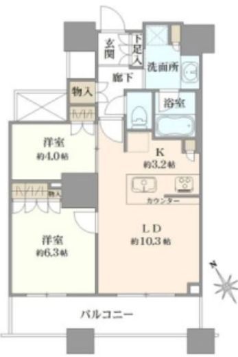 レジディア杉並方南町 25階 間取り図