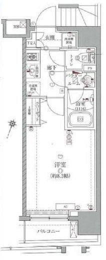 ラ・トゥール神楽坂 3階 間取り図