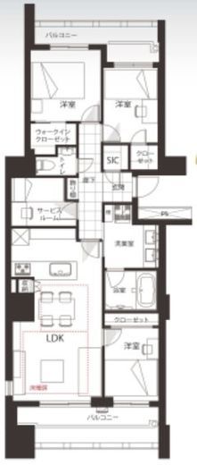 ワールドシティタワーズ ブリーズタワー 6階 間取り図