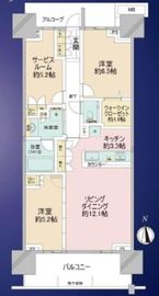 レジディア代官山 18階 間取り図
