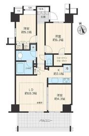 グローリオ板橋本町 5階 間取り図