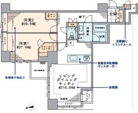 ザ・タワーズ台場 ウエスト 8階 間取り図