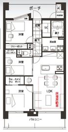 中野坂上パークホームズ 4階 間取り図