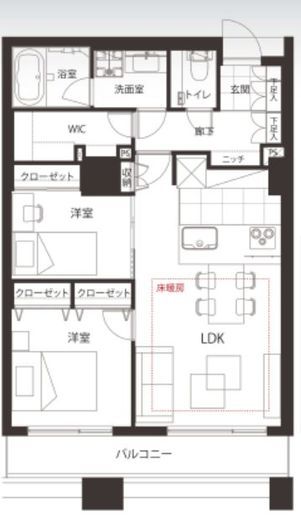 シティフロントタワー 20階 間取り図