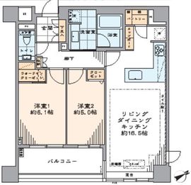カスタリア高輪 3階 間取り図
