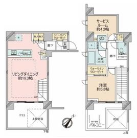 ピアース荻窪 1階 間取り図