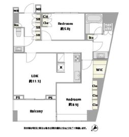 カスタリア麻布十番2 5階 間取り図