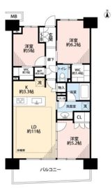 カスタリア祐天寺 8階 間取り図