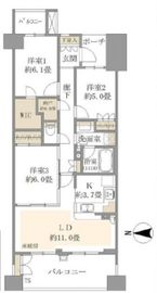 グランヒルズ東陽町 9階 間取り図