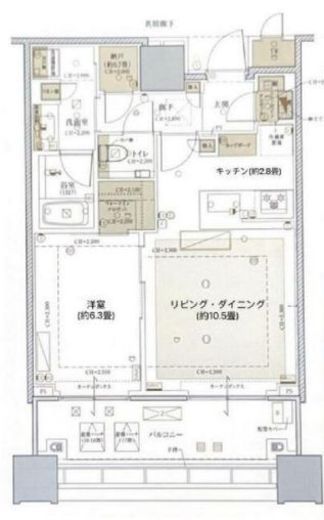 白金ザ・スカイ 16階 間取り図