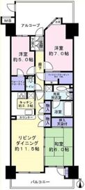 東京ビューマークス 18階 間取り図