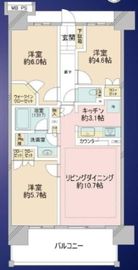 ライオンズ志村ローレルコート 4階 間取り図