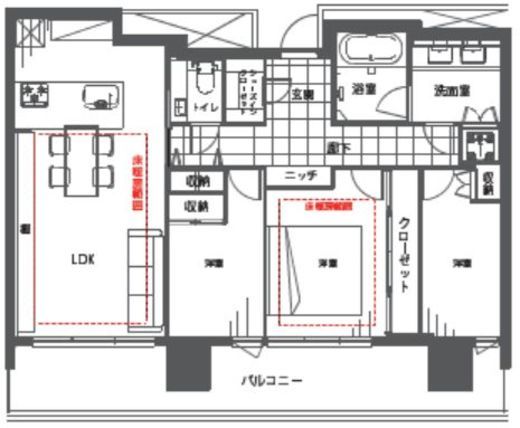 プラウドフラット神楽坂2 37階 間取り図