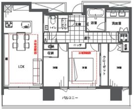 プラウドフラット神楽坂2 37階 間取り図