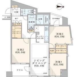 ドゥーエ銀座イースト2 2階 間取り図