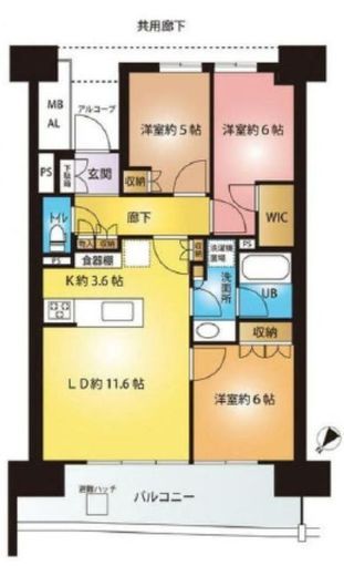 HARUMI FLAG SUN VILLAGE (晴海フラッグ サンヴィレッジ) 4階 間取り図
