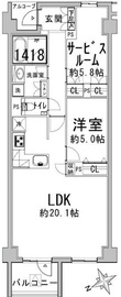 オープンレジデンシア表参道est 2階 間取り図