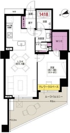 ラ・トゥール神楽坂 2階 間取り図