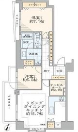 ファミールグラン西麻布パークアベニュー 8階 間取り図