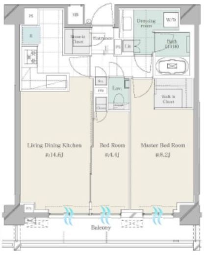 ディアナコート池田山公園 4階 間取り図