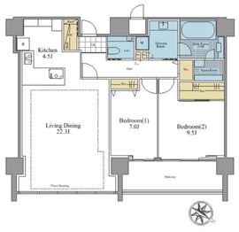 THE ROPPONGI TOKYO CLUB RESIDENCE 37階 間取り図