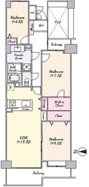 ガーラプレイス新宿御苑 5階 間取り図