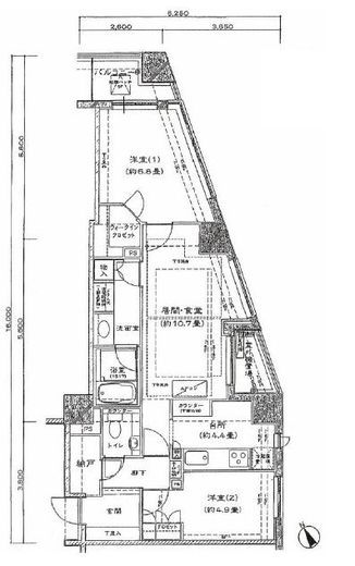 ヴェルデュール本郷壱番館 5階 間取り図