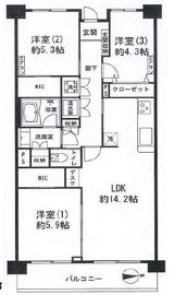 ファミリータウン東陽 6階 間取り図