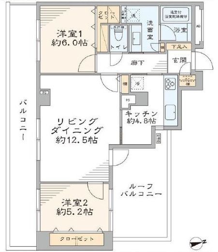 マートルコート白金三光坂 6階 間取り図
