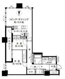 ザ・湾岸タワーレックスガーデン 25階 間取り図