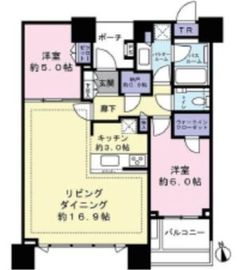 ドゥ・トゥール 20階 間取り図