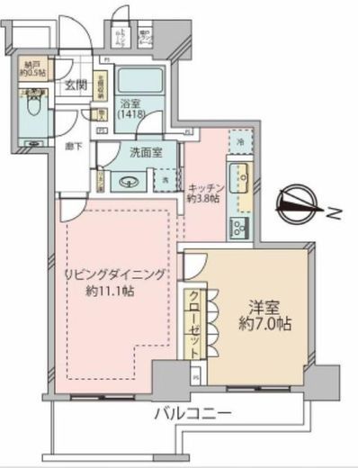 ザ・ライオンズ上野の森 4階 間取り図