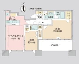 シティタワー武蔵小杉 46階 間取り図