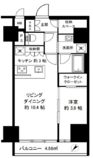 フェルクルールプレスト文京湯島 2階 間取り図