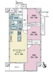 アルシオンエアポートタワー 4階 間取り図
