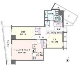 ルクレ南青山 37階 間取り図