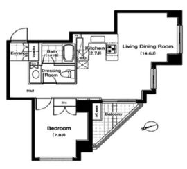 レグノ・ラフィネ南青山 13階 間取り図
