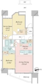 ガーラ・ヴィスタ日本橋浜町 13階 間取り図