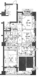 明石町パークハウス 6階 間取り図