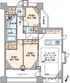 ルーエ渋谷神山町 13階 間取り図