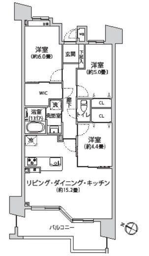 広尾パークヒルズ 2階 間取り図