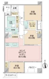 ガリシア品川 2階 間取り図