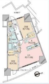 ガリシア品川 12階 間取り図