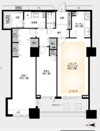 ラグナタワー 25階 間取り図