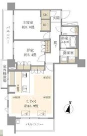 ジェントルエア神宮前 14階 間取り図