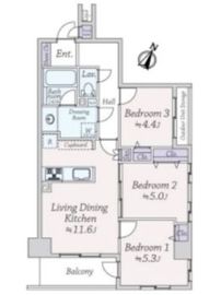 ライオンズプラザ目黒 10階 間取り図